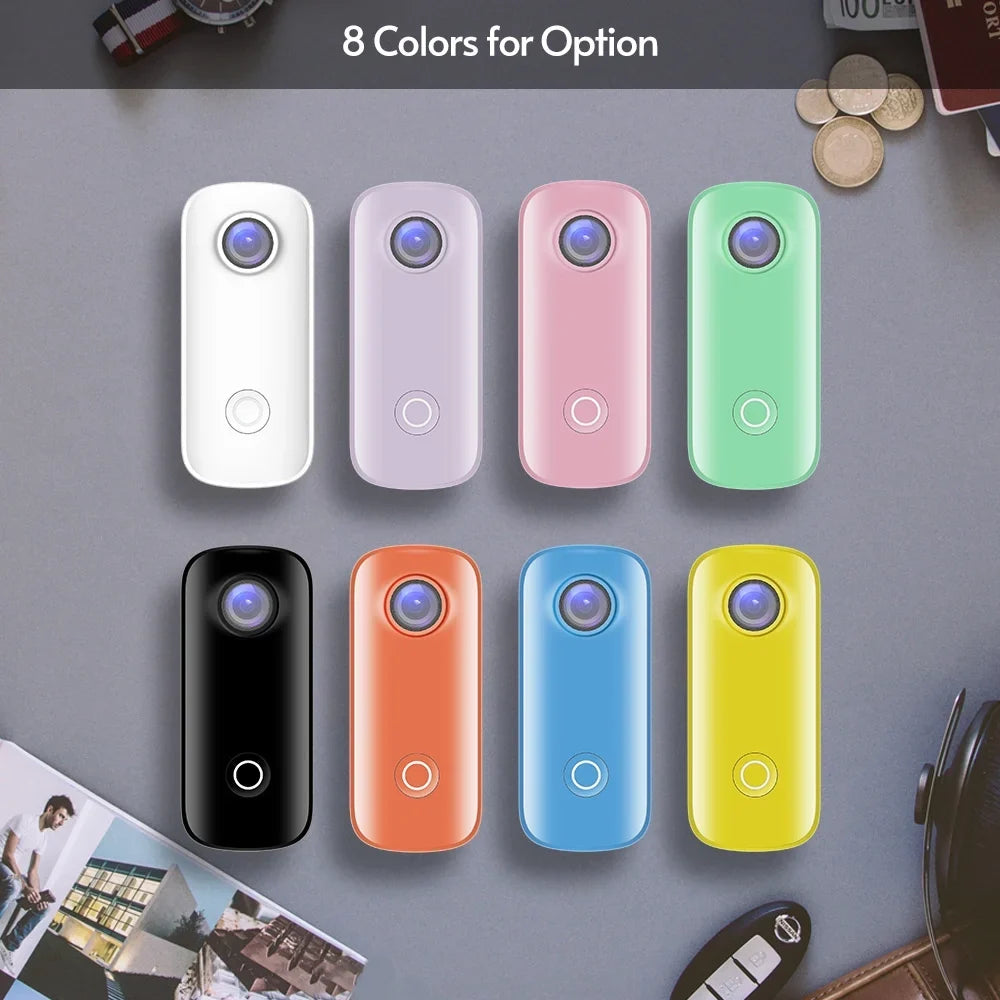 SJCAM C100 Action 1080P30fps Digital Video 30M Waterproof Magnetic Body Built-in Battery WiFi Connection APP Sharing with Waterproof Case Back Clip Lanyard