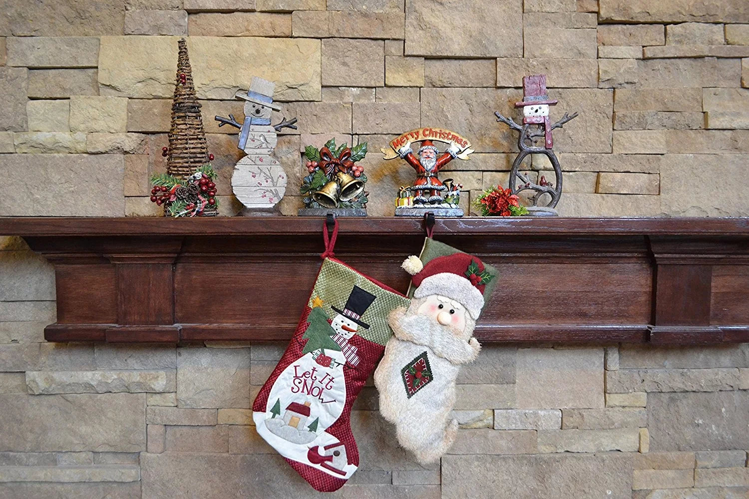 Lulu Decor, Cast Iron Christmas Stocking Holder, Strong and Resilient Hook, Designed, Measures 7 X 5.5 inches, Weighs 3.5 lbs, Perfect (Bell)