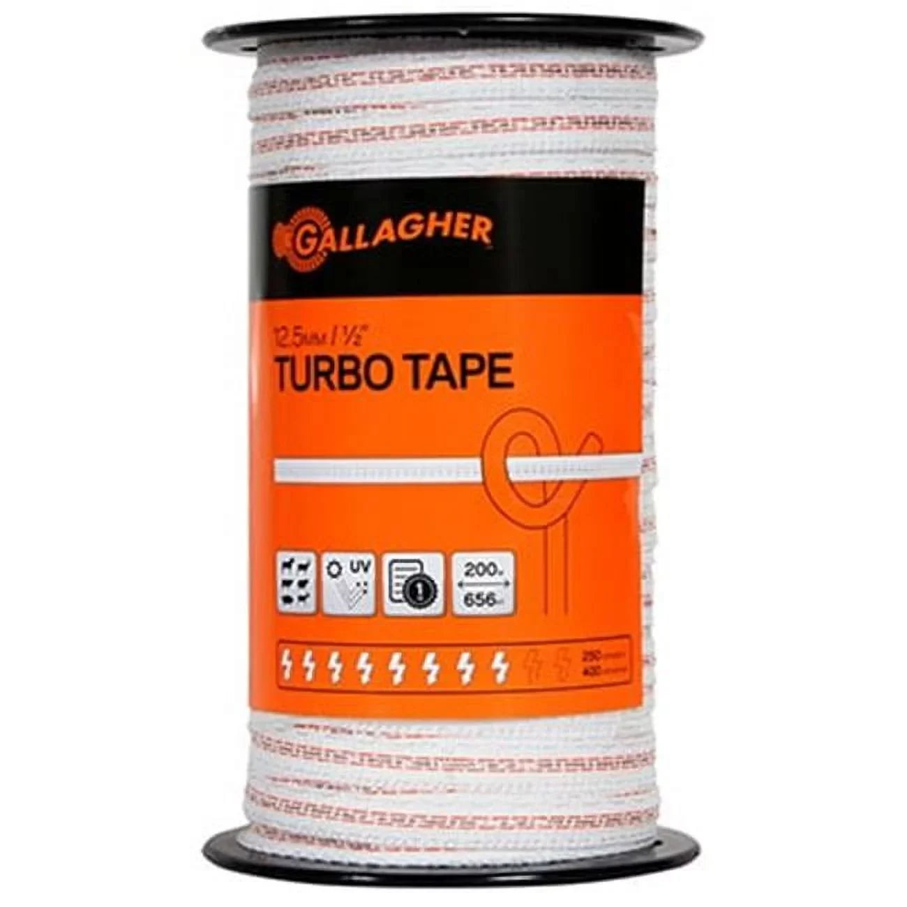 Gallagher G62354 0.5 x 656 ft. Ultra White Turbo Tape
