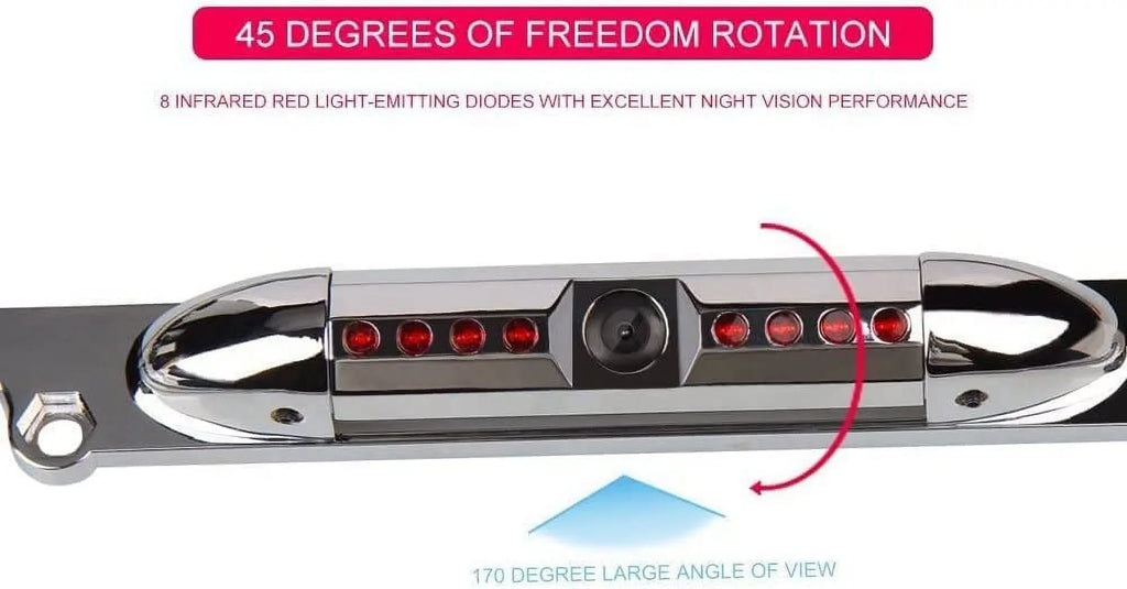 CAM120 Backup Camera Frame License Plate HD Night Vision Rear View 170° Angle Waterproof Fitting with Clarion, Dual, BOSS, Jensen, Stinger, Pioneer, SoundStream, Sony, Kenwood, JVC, Rockford