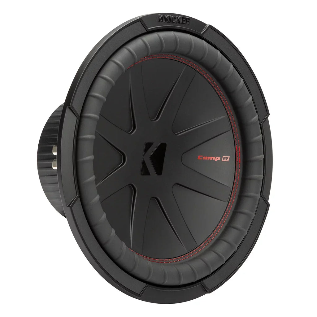 KICKER CompR 12 Inch 4 Ohm DVC 1000W Max Power Car Audio Subwoofer, Black