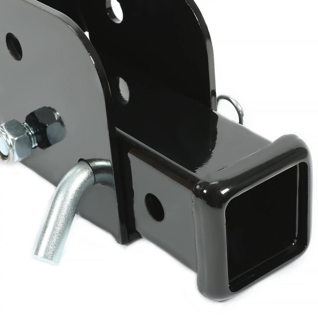 Kojem Folding 2” Trailer Hitch Mount Receiver Up to 500 Pounds Tongue Weight Wheelchair Cargo Carrier Steel Black
