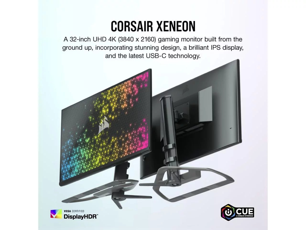 CORSAIR XENEON 32UHD144 32-Inch IPS UHD (3840 x 2160), FreeSync Premium, G-Sync, 144Hz Refresh Rate, DisplayHDR600 Gaming Monitor