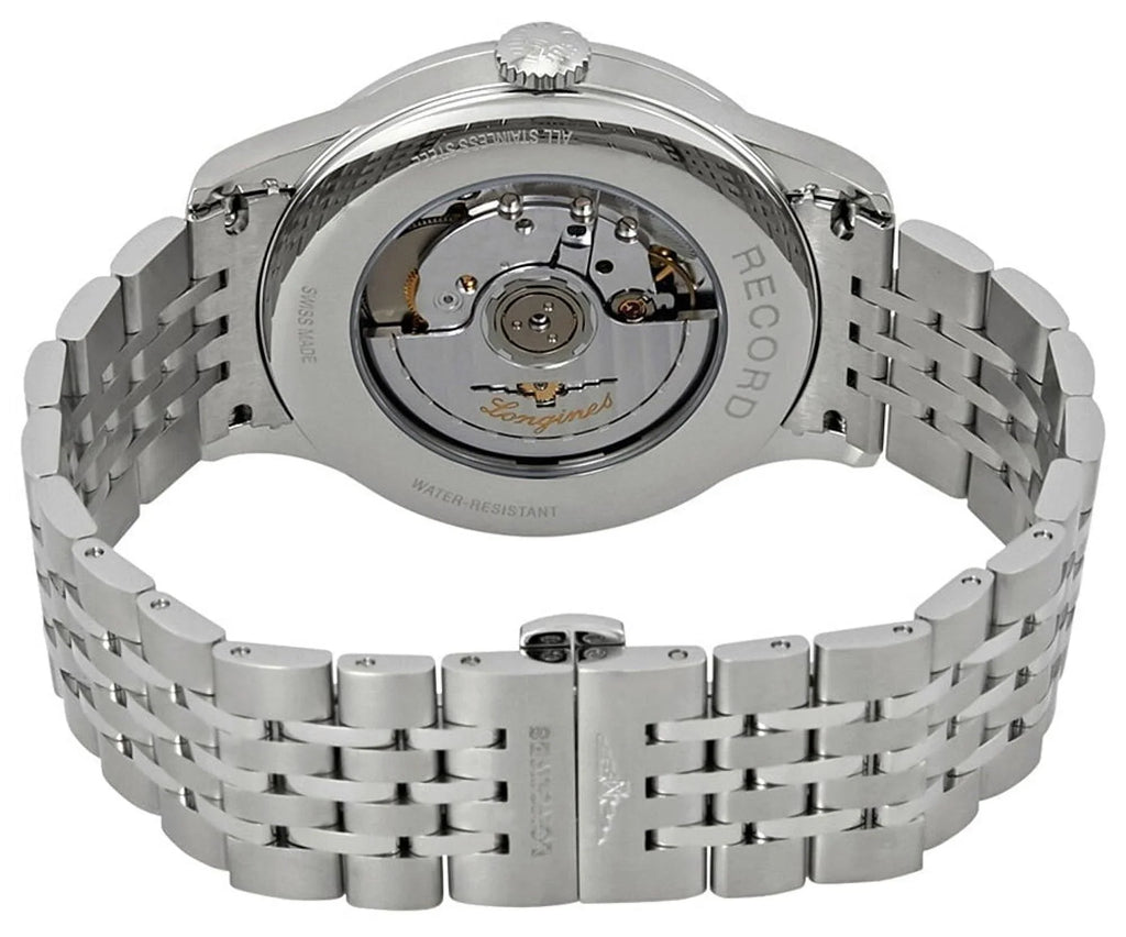 Longines Record Sunray Black Dial Automatic Men's Watch L2.821.4.56.6