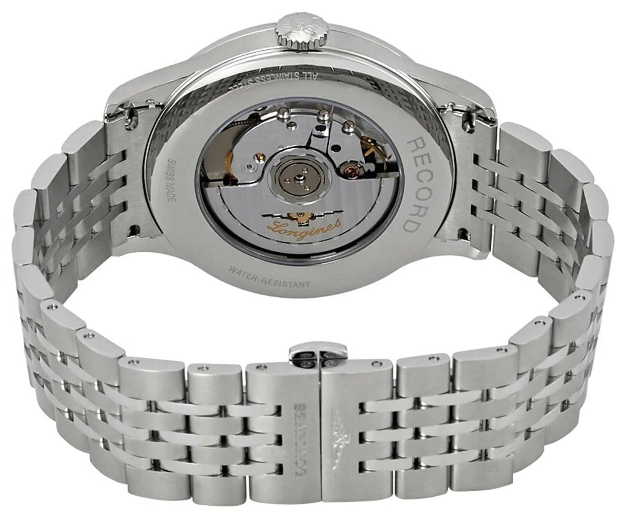 Longines Record Sunray Black Dial Automatic Men's Watch L2.821.4.56.6