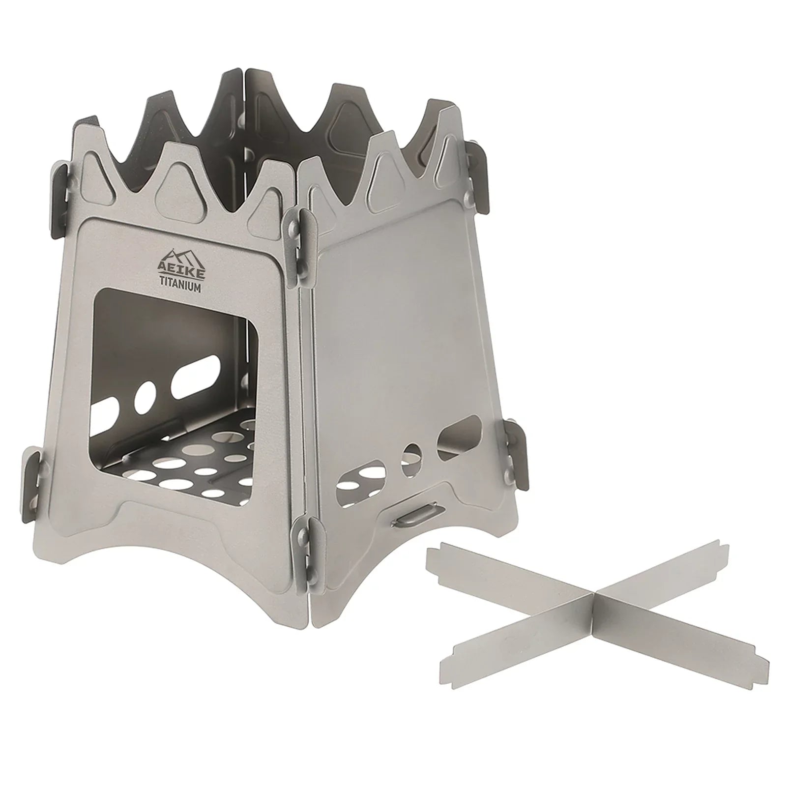 Aeike Wood Burning Backpacking Stove - Portable and Lightweight for Survival Cooking and Picnics - Outdoor Furnace