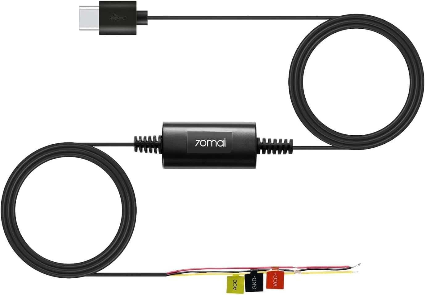 70mai Hardwire Kit UP03, 10ft Mini USB for 70mai Car Dash Cams, 12V-30V to 5V/2.4A, Low Voltage Protection, 24 Hour