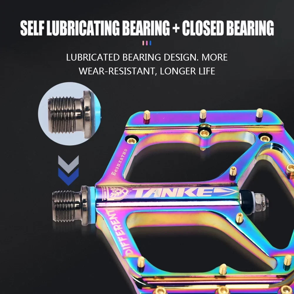 Nebublu Colorful Cycling Road Bike Pedals, Non-slip Aluminium MTB Bike Pedals - Perfect for Adventures!