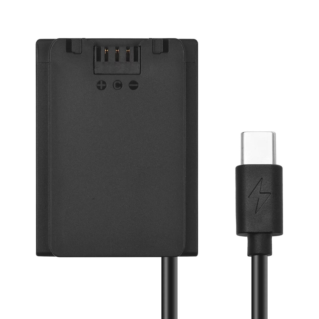 Andoer NP-FZ100 Dummy Battery USB-C Coupler Adapter with USB Type-C Spring Cable Replacement for Sony Alpha A6600 A7C A7III A7SIII A7RIII A7RIV A9 A9II A9R A9S Cameras