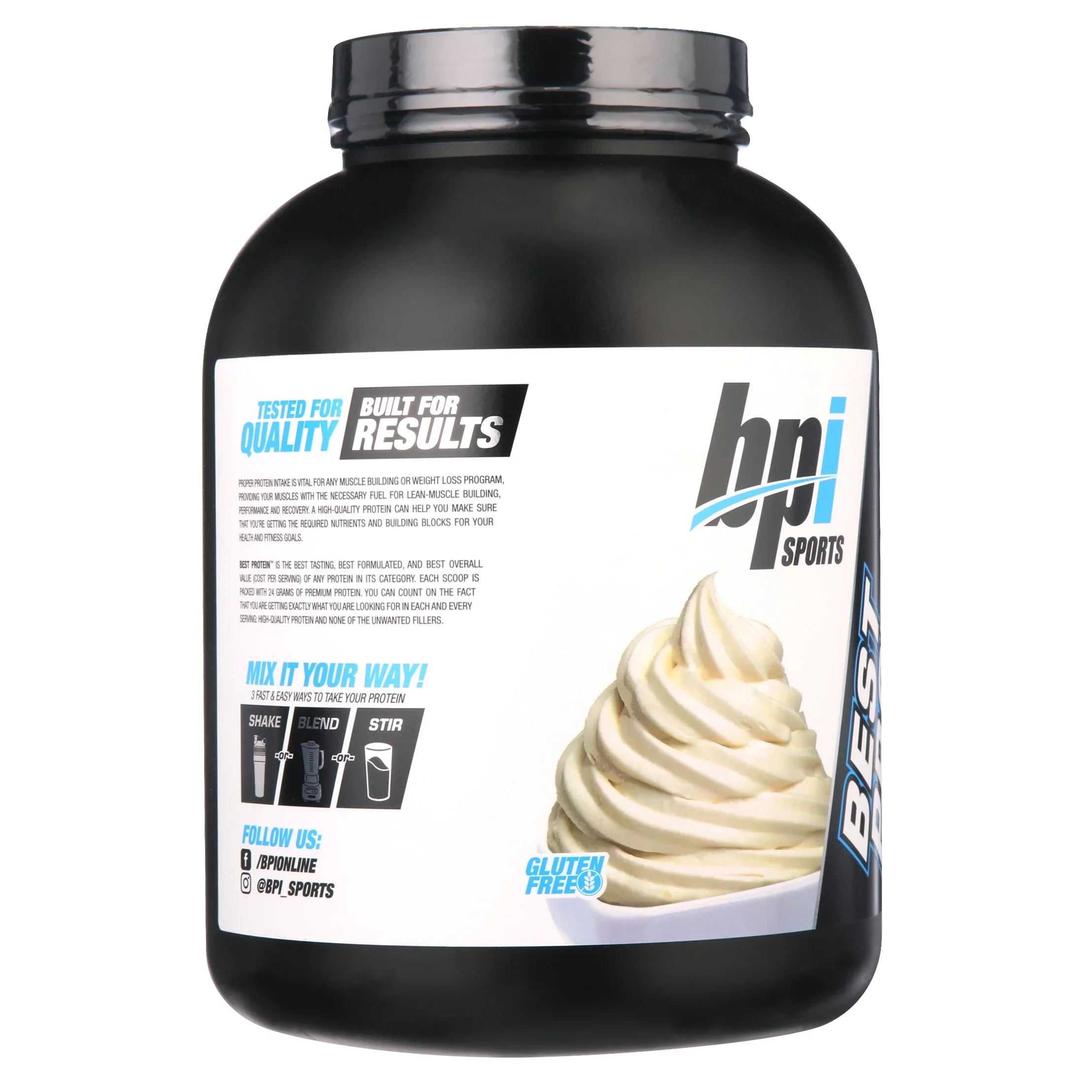 BPI Sports Best Protein Protein Vanilla Swirl, 72 Servings