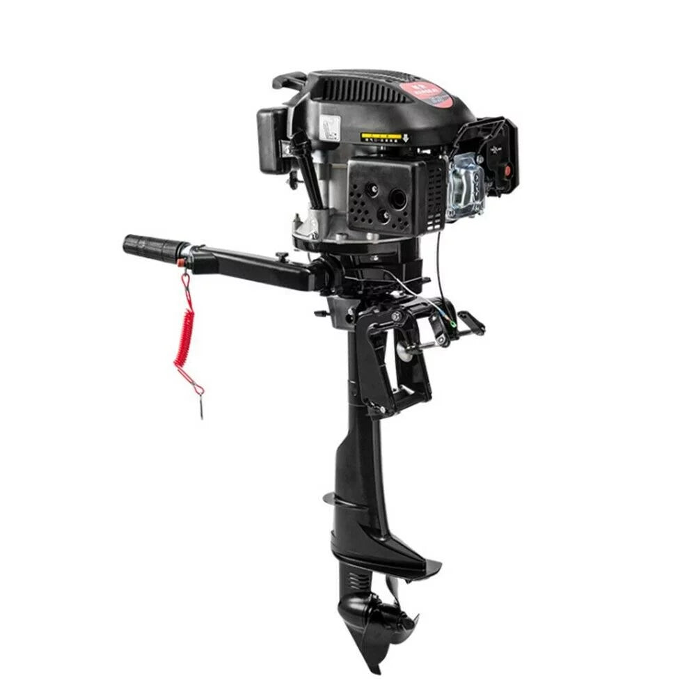 6 HP 4-Stroke Heavy Duty Outboard Motor Fishing Craft Engine Air Cooling System