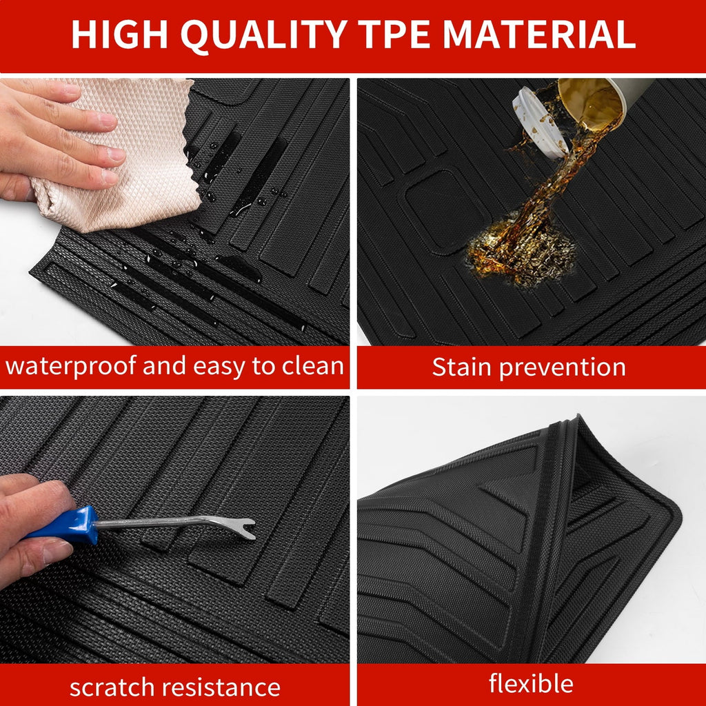 Fit 2022-2024 Honda Civic Hatchback Backrest Mats TPE All Environment Trunk Mat 2023 Civic Hatchback Accessories