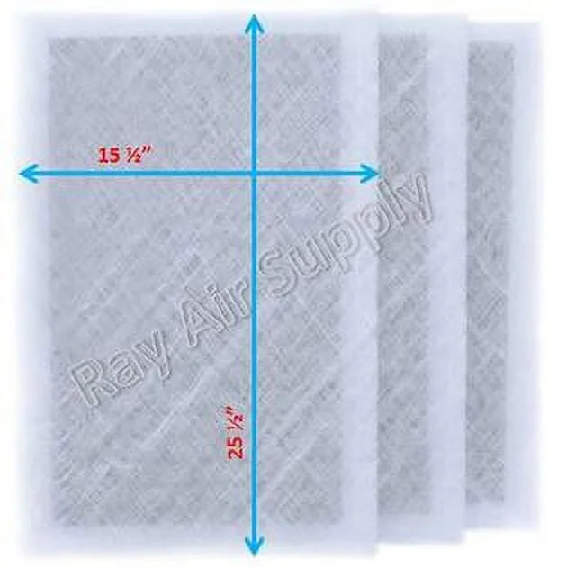 RAYAIR SUPPLY 17x28 Replacement Filter Pads Matching with MicroPower Guard Air Cleaner 17x28 Refills (3 Pack) WHITE