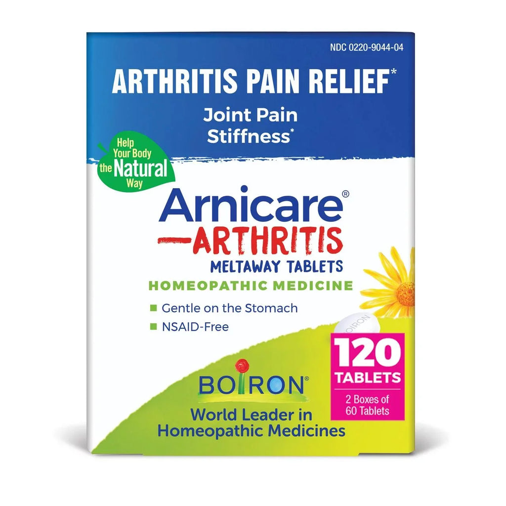 Boiron Arnicare Arthritis Tablets, Homeopathic Medicine for Arthritis Pain, Joint Pain, Rheumatic Pack, 2 x 60 Tablets Twin Pack
