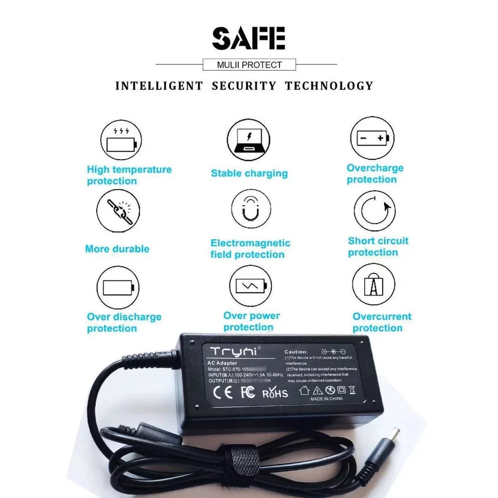 Charger AC Power Adapter for DELL Inspiron 17 5775 Desktop 24 3452 3455 3459 3464 W15B W17B W12C PC Power Cord Supply New