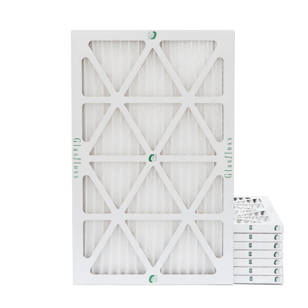 10x24x1 MERV 10 Pleated AC Furnace Air Filters by Glasfloss Industries. ( 8 Pack ) Exact Size: 9-1/2 x 23-1/2 x 7/8