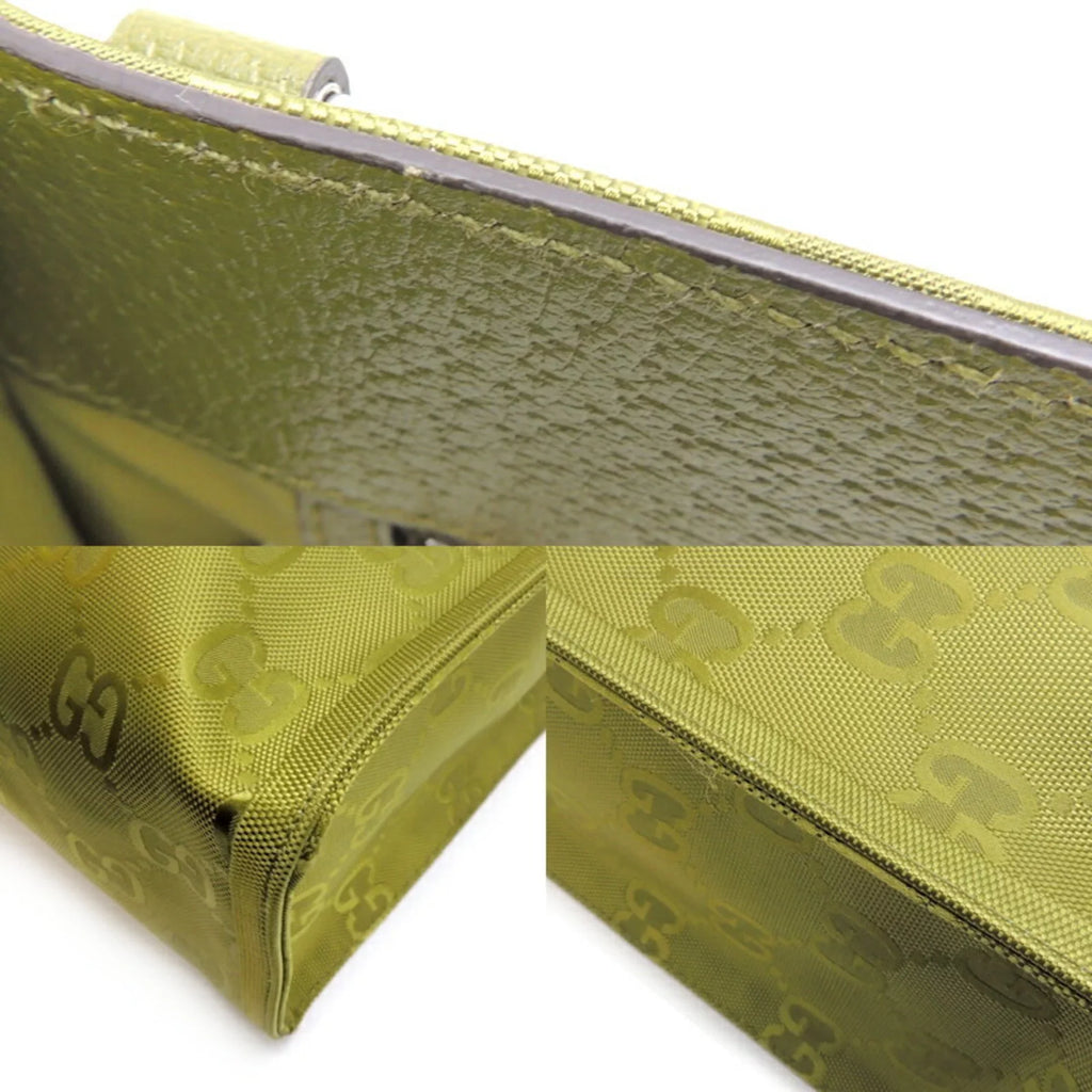 Pre-Owned Gucci GG Nylon Off The Grid Medium (Day Only) Ladies Tote Bag 696043 Recycled Lining Forest Green (Good)