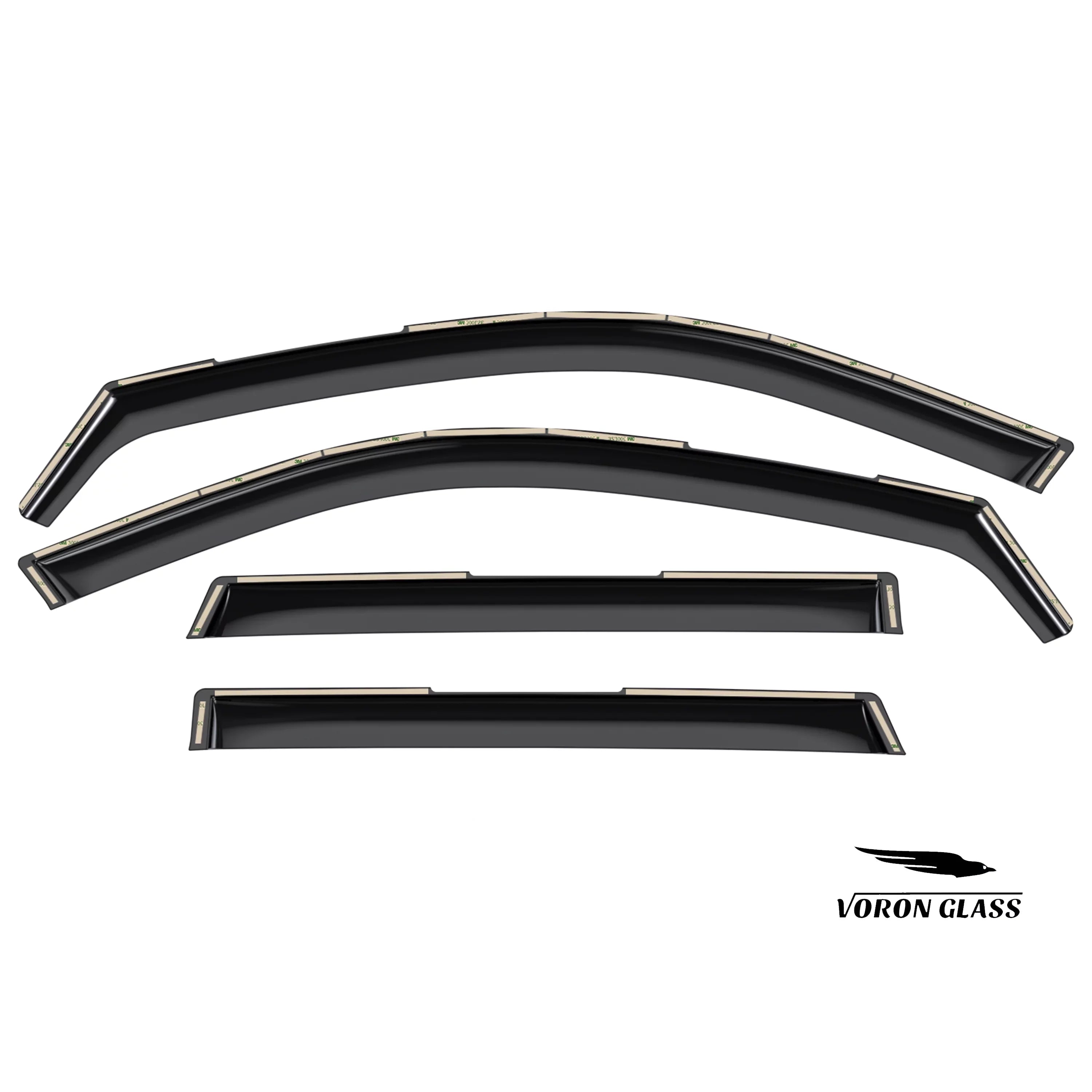 Voron Glass in-Channel Extra Resilient Rain Guards for Hyundai Palisade 2021-2024, Window Deflectors, Vent Window Visors, 4 Pieces - 220240