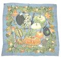 Pre-Owned HERMES Hermes Carre 90 Scarf Muffler CITROUILLES & COLOQUINTES Pumpkin and colocynth Silk muslin 100% silk Chiffon scarf (Good)