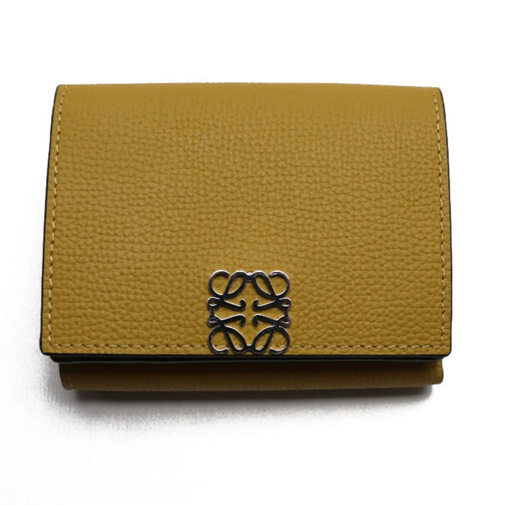 Pre-Owned LOEWE Trifold Wallet Anagram Mustard Color C821TR2X02 8110 Women's (Good)