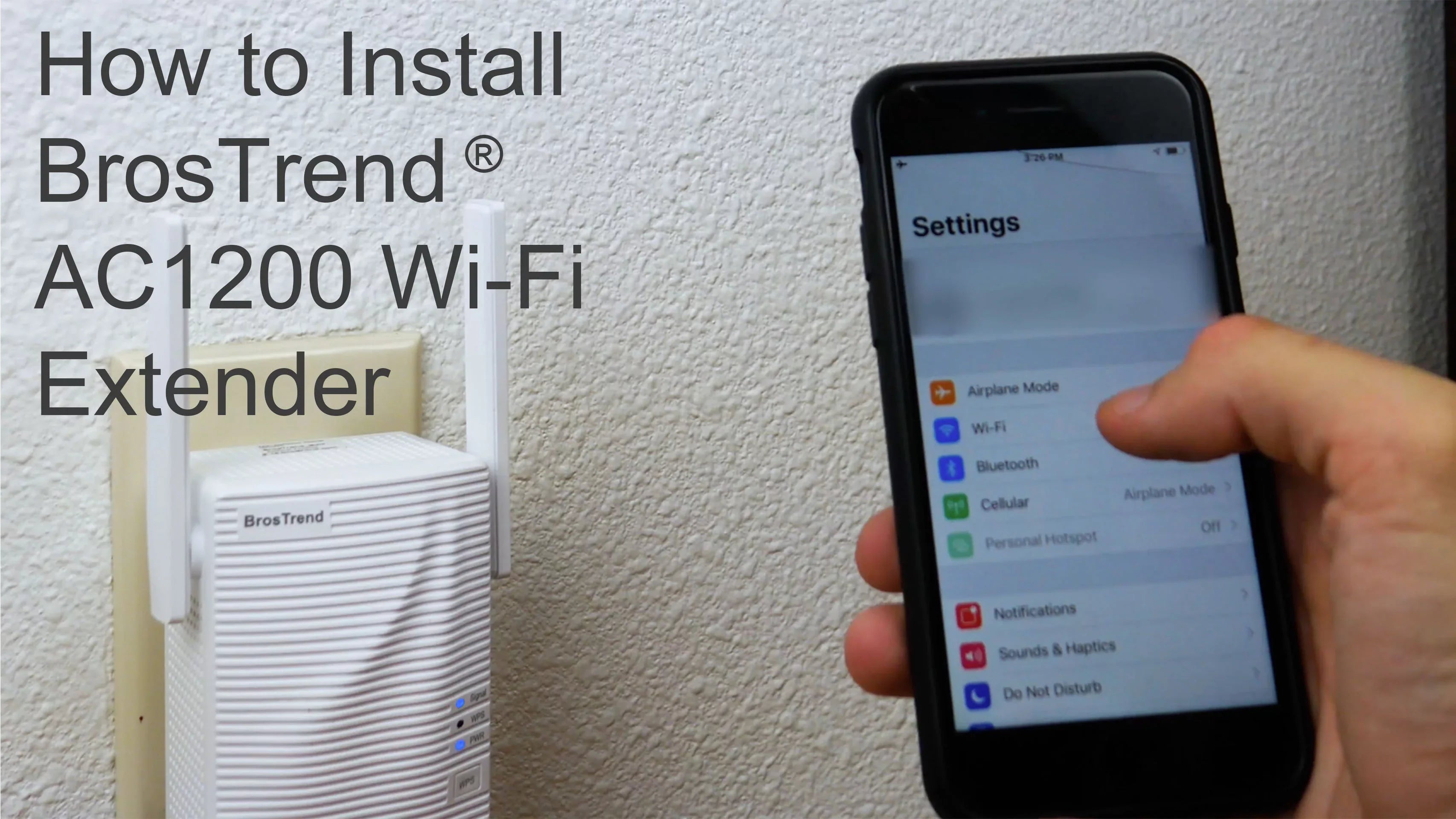 BrosTrend AC1200 WiFi Extender - E1