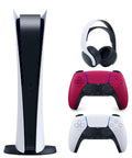 PlayStation 5 Digital Edition with PS5 Cosmic Red DualSense Controller W/ Pulse Headset Limited Bundle