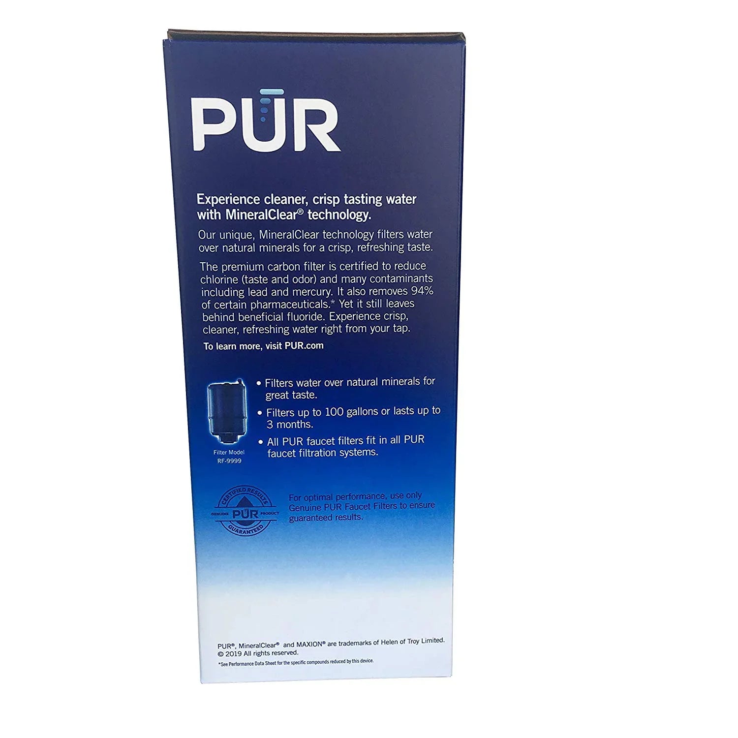 PUR Faucet Mount Replacement Water Filter, Blue, 5 Pack
