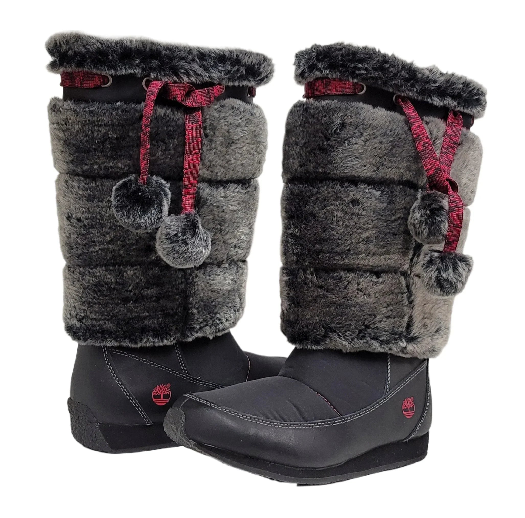 Timberland Junior Big Kid Winterberry Tall Fur Medium Boot Black 59994 size 4.5 US