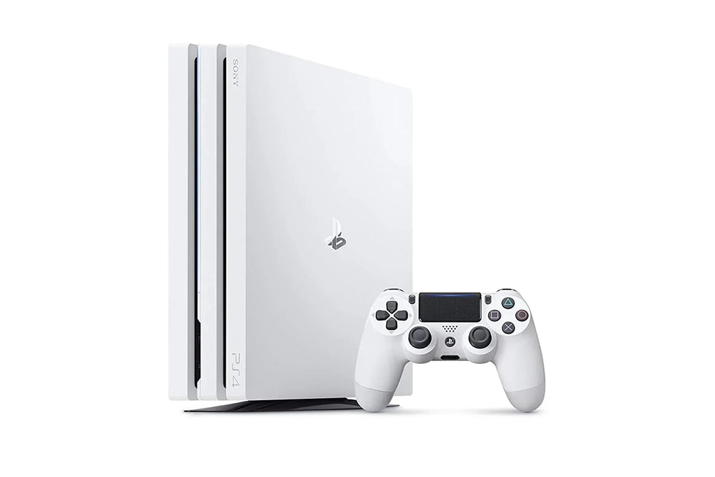 Sony PlayStation 4 Original 500GB Matte White Gaming Console With 2 Controller + T5 Earbuds With Microphone BOLT AXTION Bundle Like New