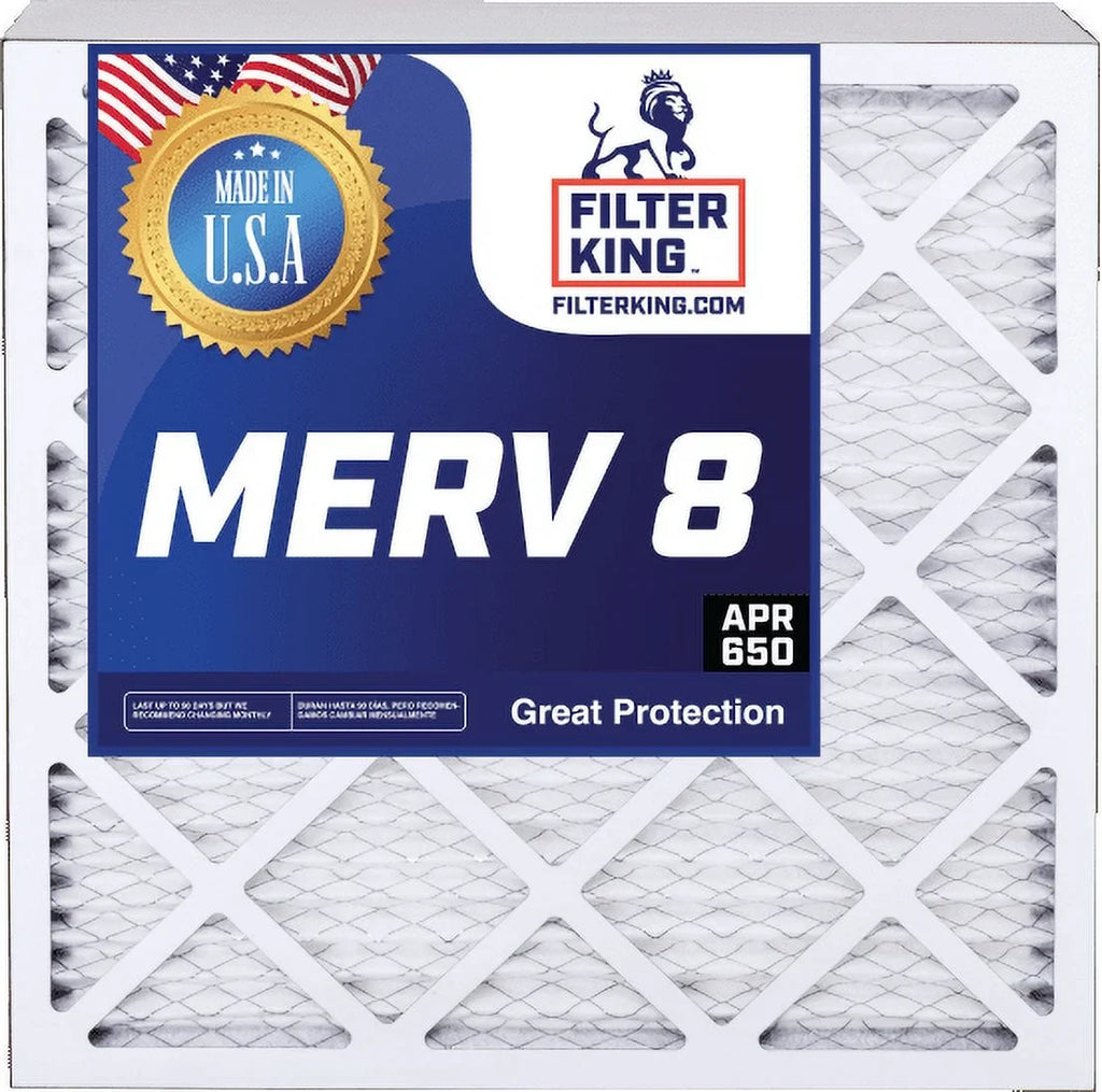 Filter King 16x25x2 Air Filter | 5-PACK | MERV 8 HVAC Pleated A/C Furnace Filters | MADE IN USA | Actual Size: 15.5 x 24.5 x 1.75"