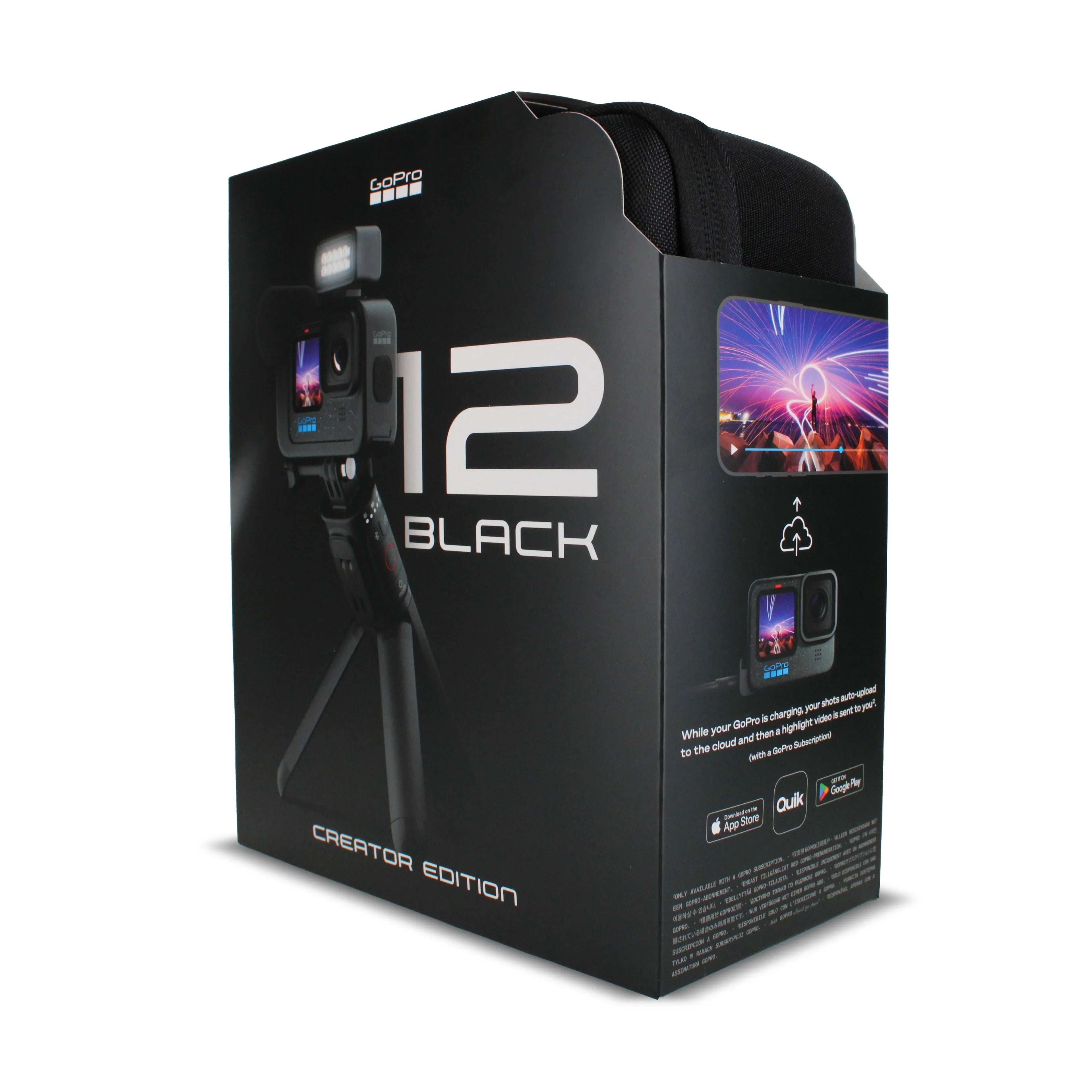GoPro HERO 12 Creator Edition - With Volta (Battery Grip, Tripod, Remote), Media Mod, Light Mod, Enduro Battery - Waterproof Action Camera + 64GB Extreme Pro Card and Extra Battery