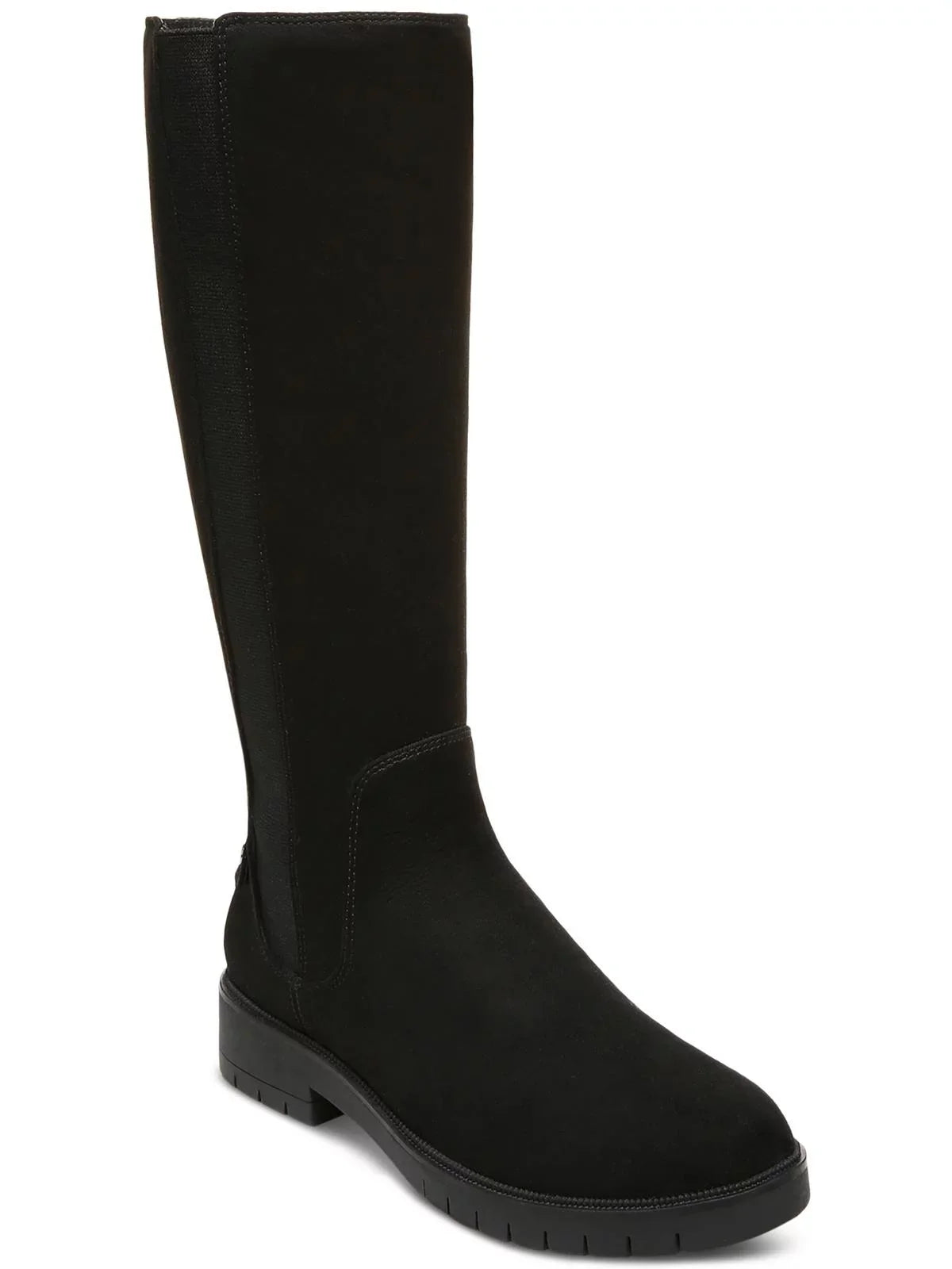 STYLE & COMPANY Womens Black Strap Accent Side Goring Lug Sole Padded Gwynn Round Toe Block Heel Zip-Up Boots Shoes 6 M