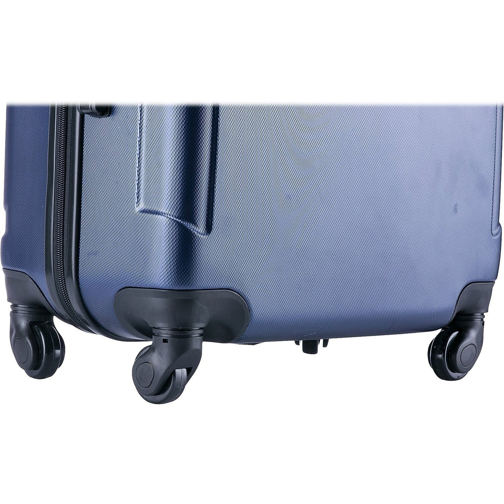 InUSA Pilot Medium Plastic 4-Wheel Spinner Luggage Blue (IUPIL00M-BLU)