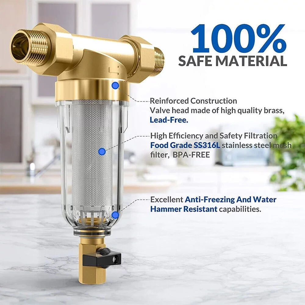2X Water Pre-Filter System/whole House Spin Down Sediment Water Filter 50 Micron