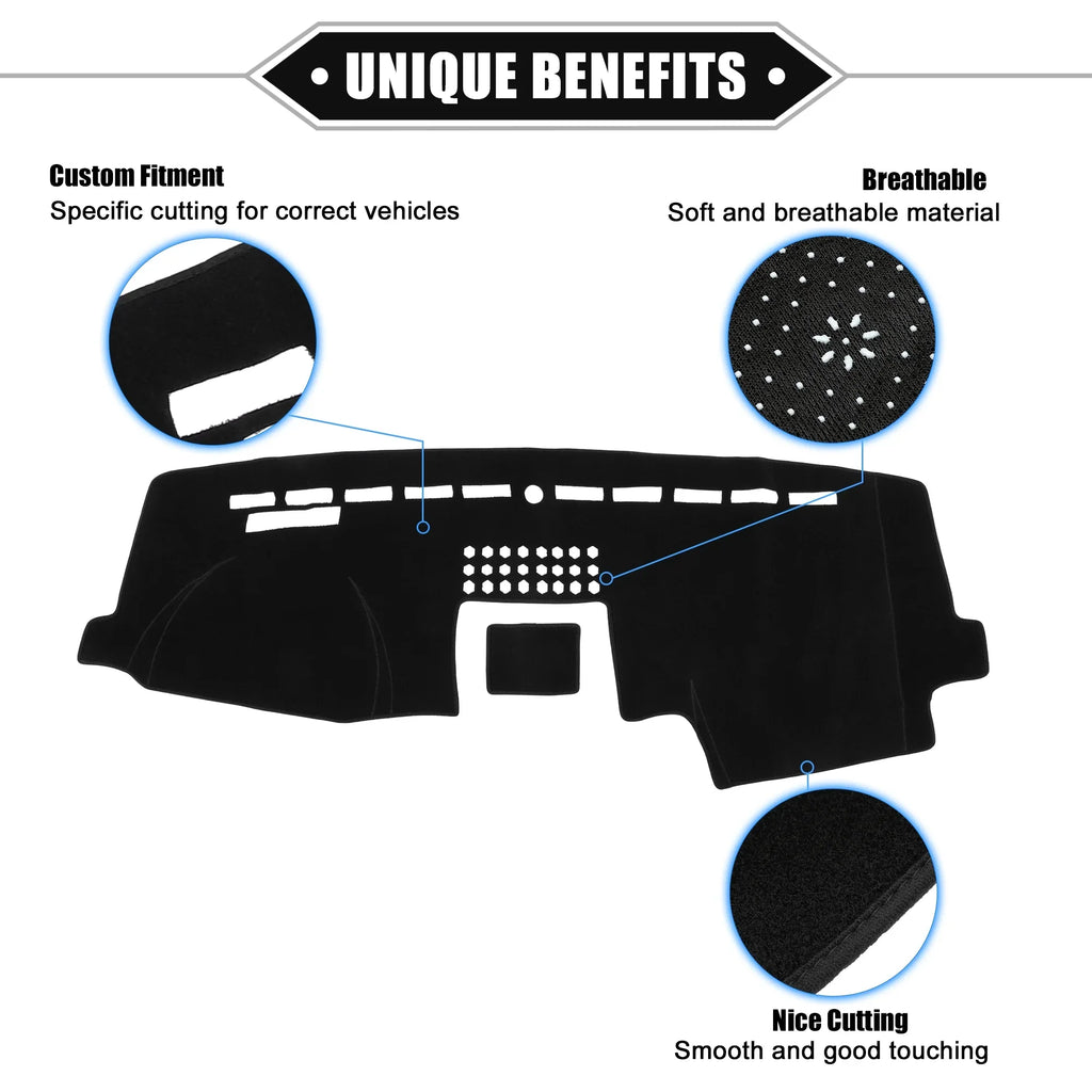 Unique Bargains Car Center Console Dashboard Protection Mat Fitting for Ford F150 2015-2020 Protective Polyester