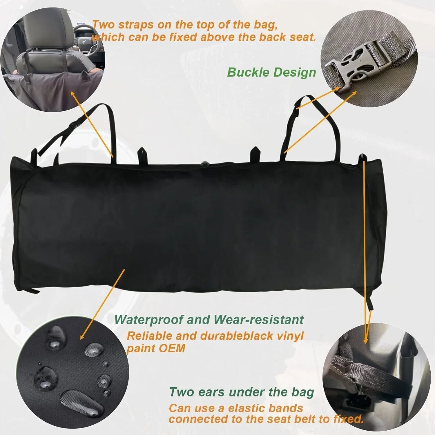 For Ford Bronco Accessories 2021-2023 4 Door 600D Soft Top Window Storage Bag