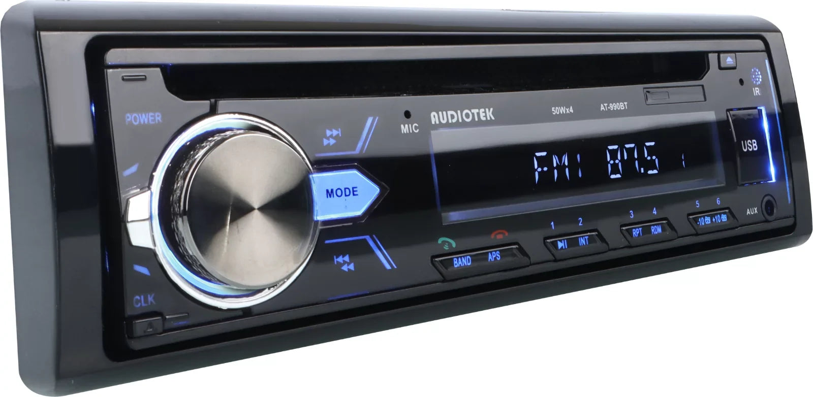 4X Pioneer 6.5" Speakers + Audiotek 1-Din Car Audio Bluetooth CD AM FM Receiver Bundle
