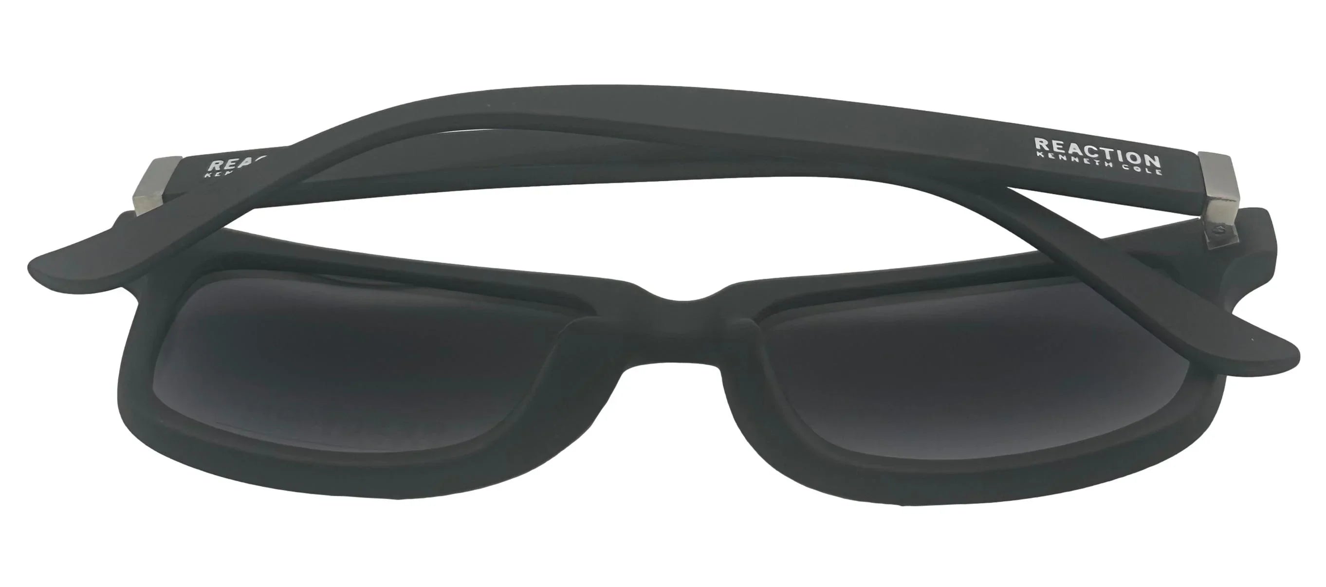 Kenneth Cole Reaction Mens Rectangle Matte Black Sunglass KC1401 2B