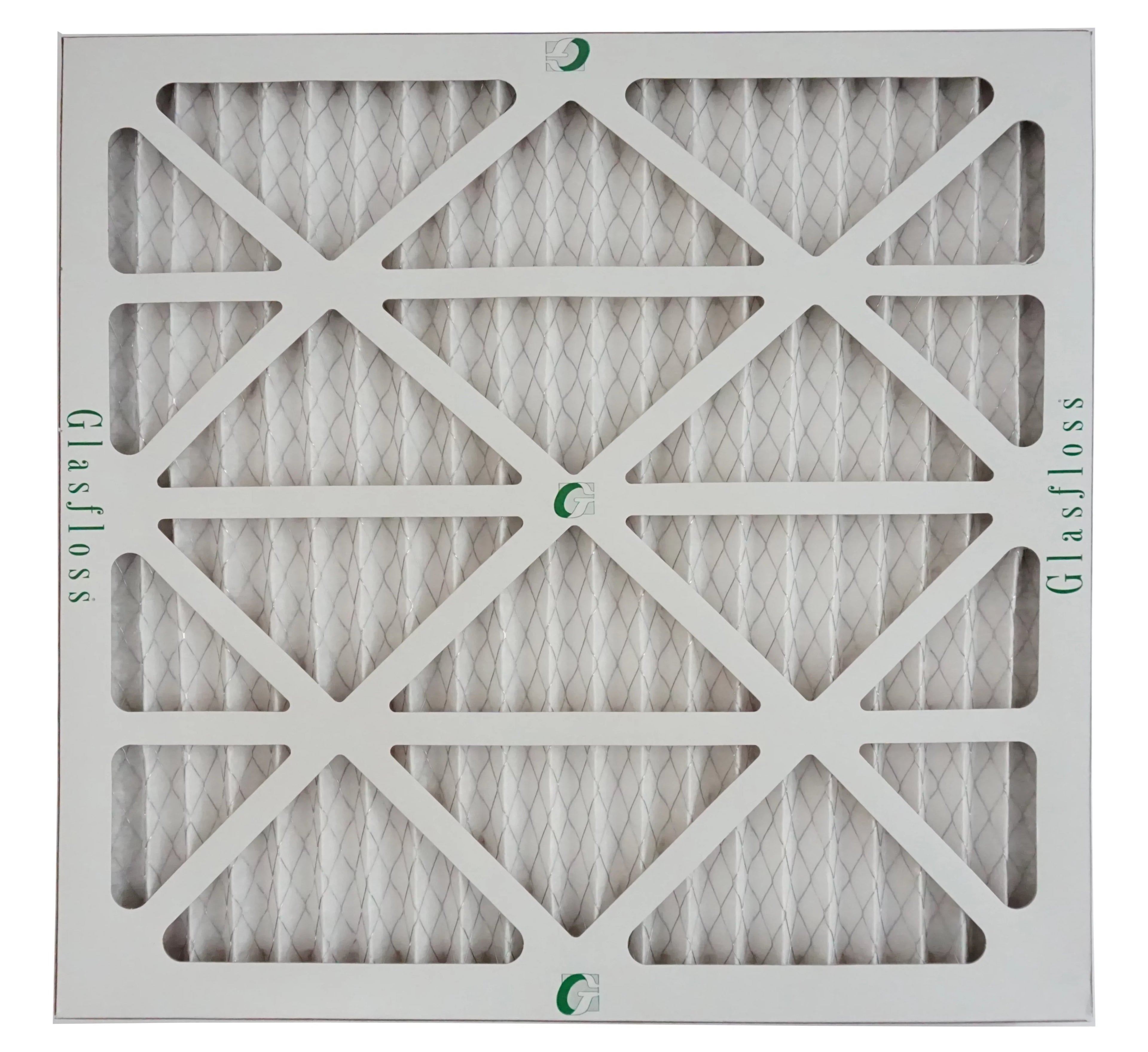 Glasfloss 20x20x1 - MERV 10 -Qty:6 - Furnace Air Filter - Made in USA (Actual Size: 19.5 x 19.5x7/8 inch)