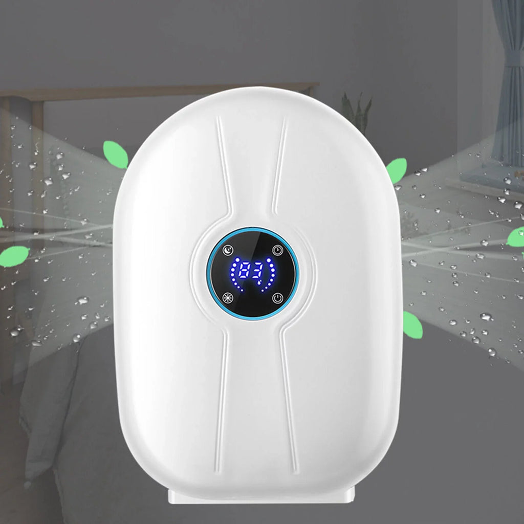 Fichiouy 500ml Mini Dehumidifier Air Dryer Portable Mute Moisture Absorber with Remote Control Home White