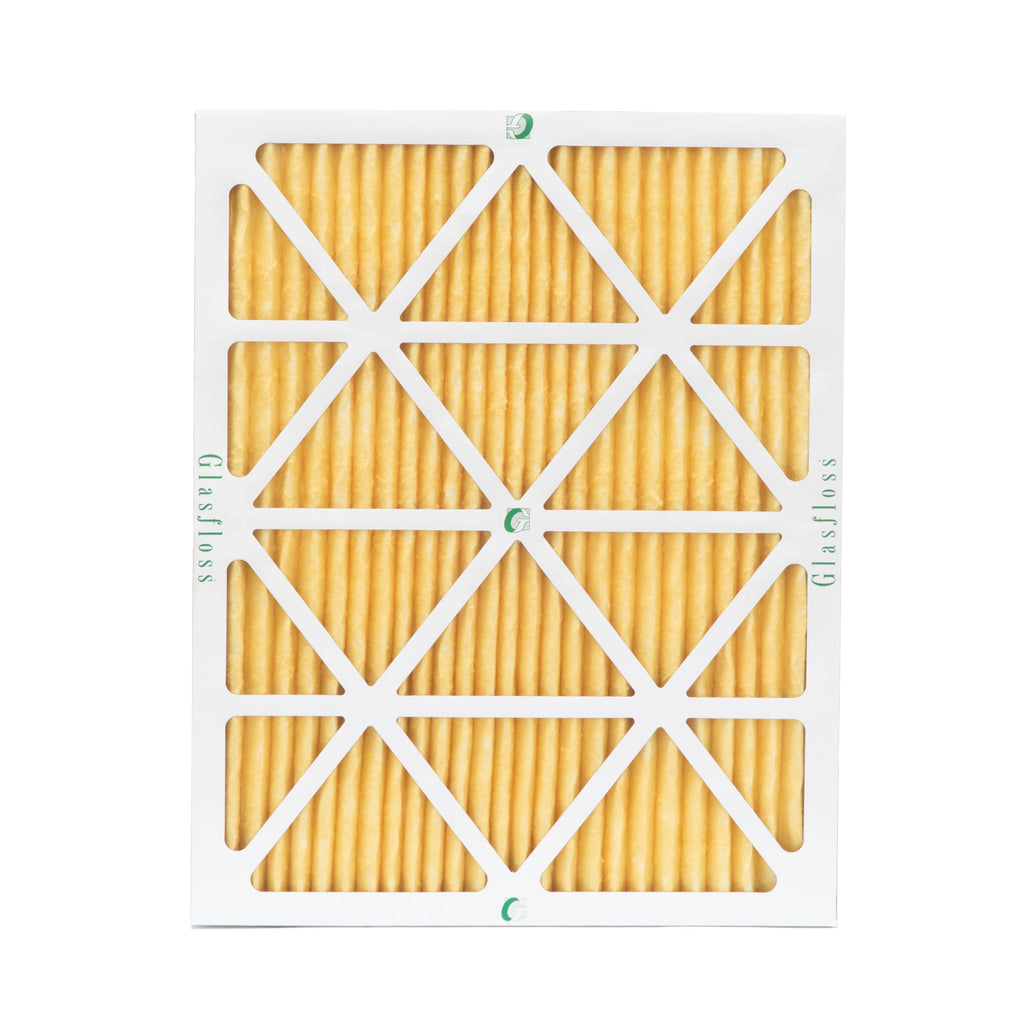 6 Pack of 20x22x1 MERV 11 Pleated Air Filters by Glasfloss. Actual Size: 19-1/2 x 21-7/8 x 7/8