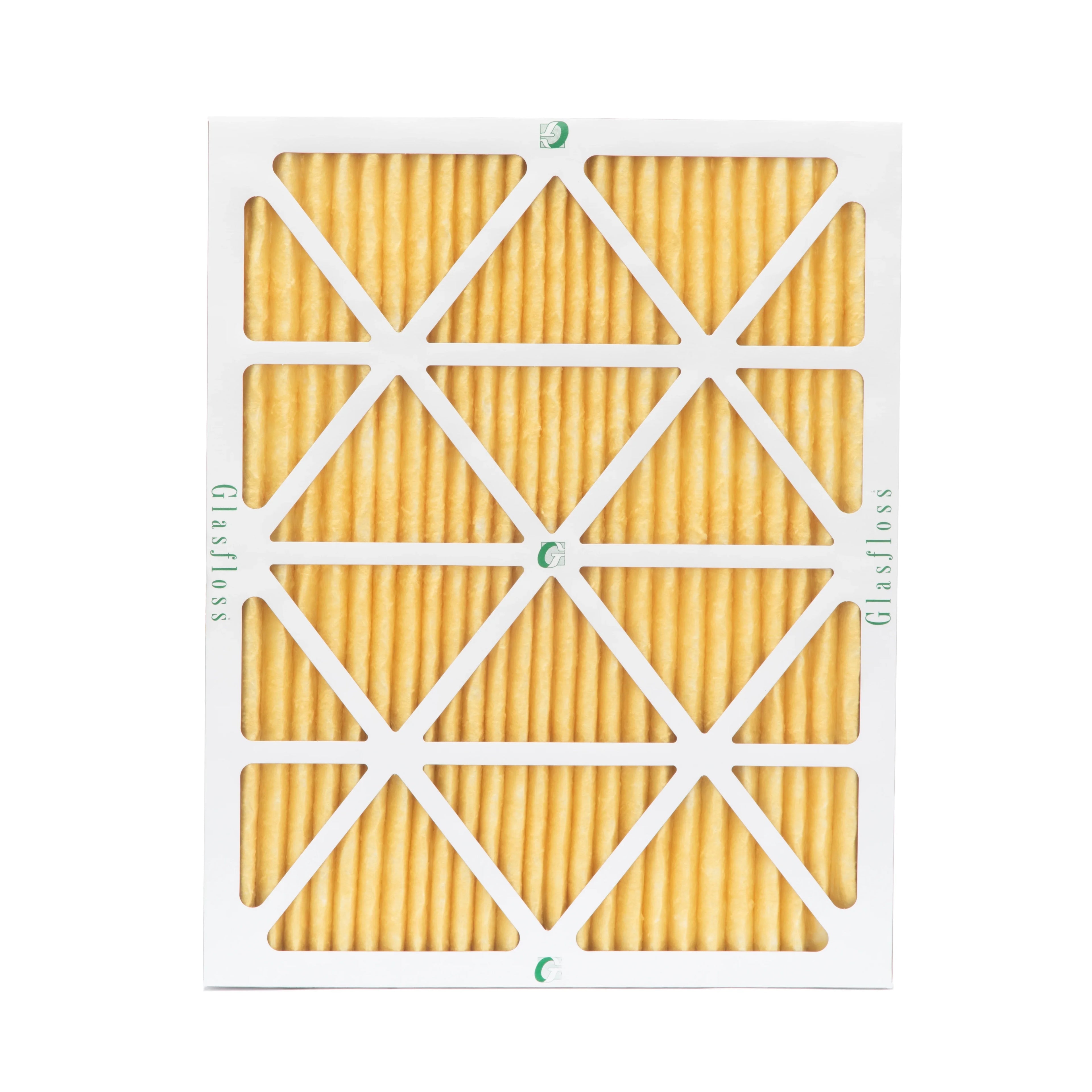 6 Pack of 20x22x1 MERV 11 Pleated Air Filters by Glasfloss. Actual Size: 19-1/2 x 21-7/8 x 7/8