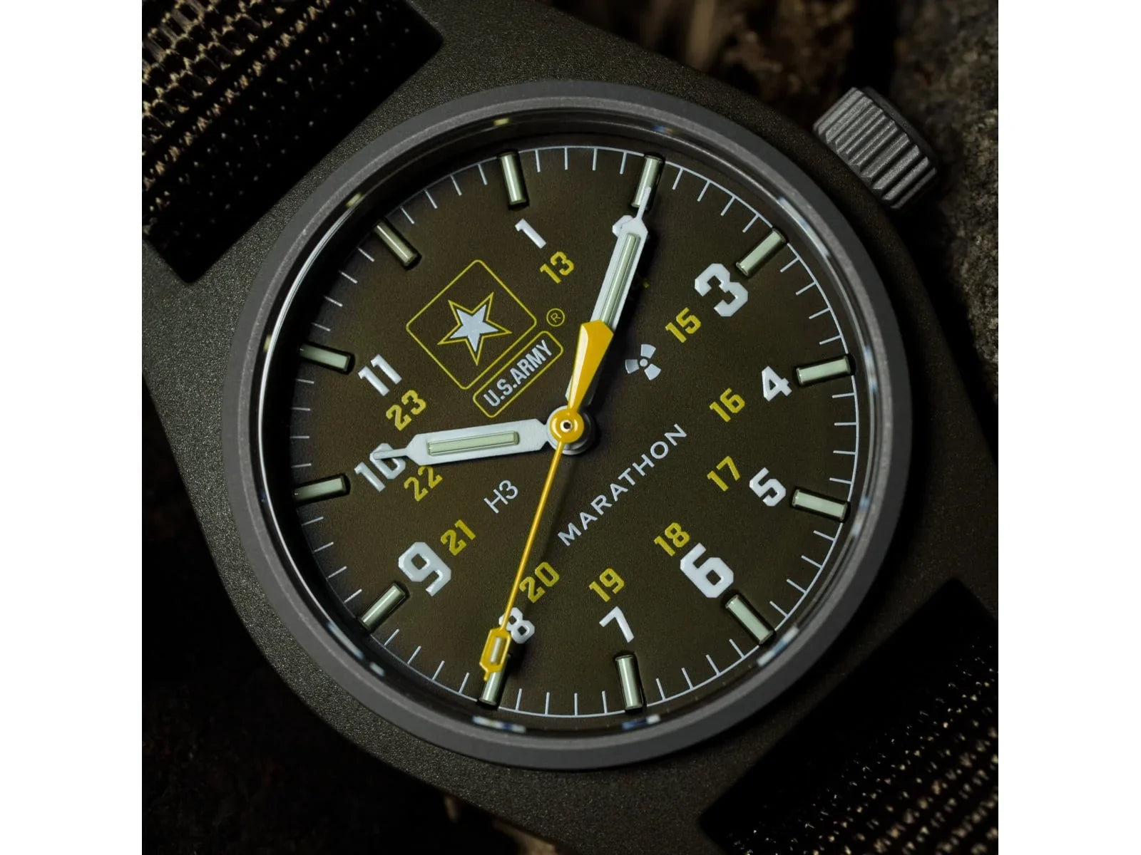 Marathon Official US Army Mechanical Field Watch, Sage Green, NSN 6645-01-694-18
