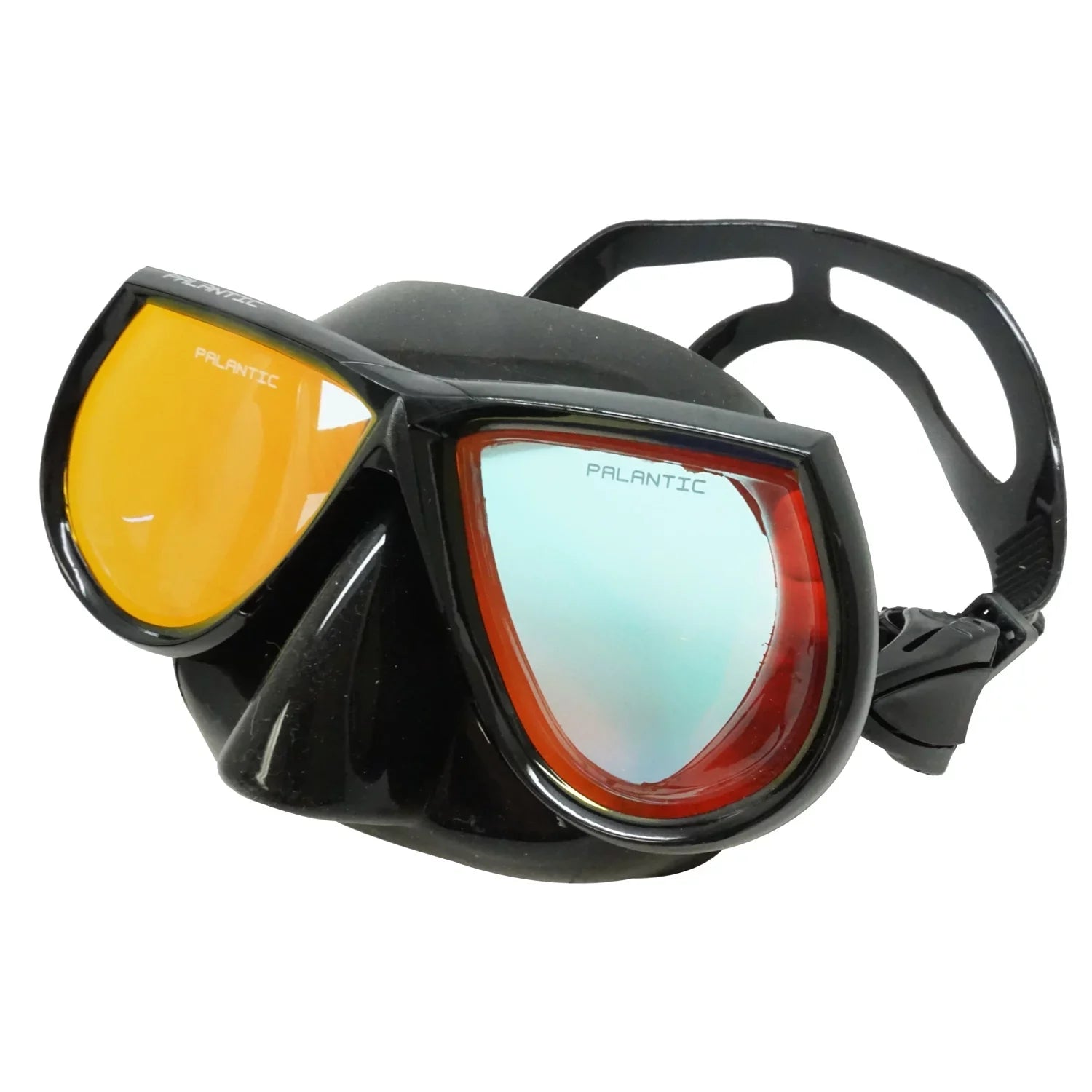 Palantic Black Mirror Coated Lenses Free Dive Low Volume Mask & Snorkel Combo