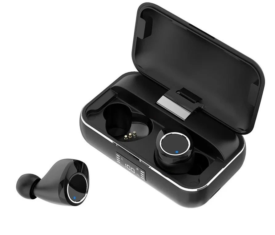 Wireless Earphones TWS Headphones True Stereo Earbuds w Mic Charging Case P5Y for Samsung Galaxy A30s A21 A20 A13 5G A12 5G A11 A10s A10e A03s A02s A01 - Sonim XP8 XP3 - Sony Xperia 1