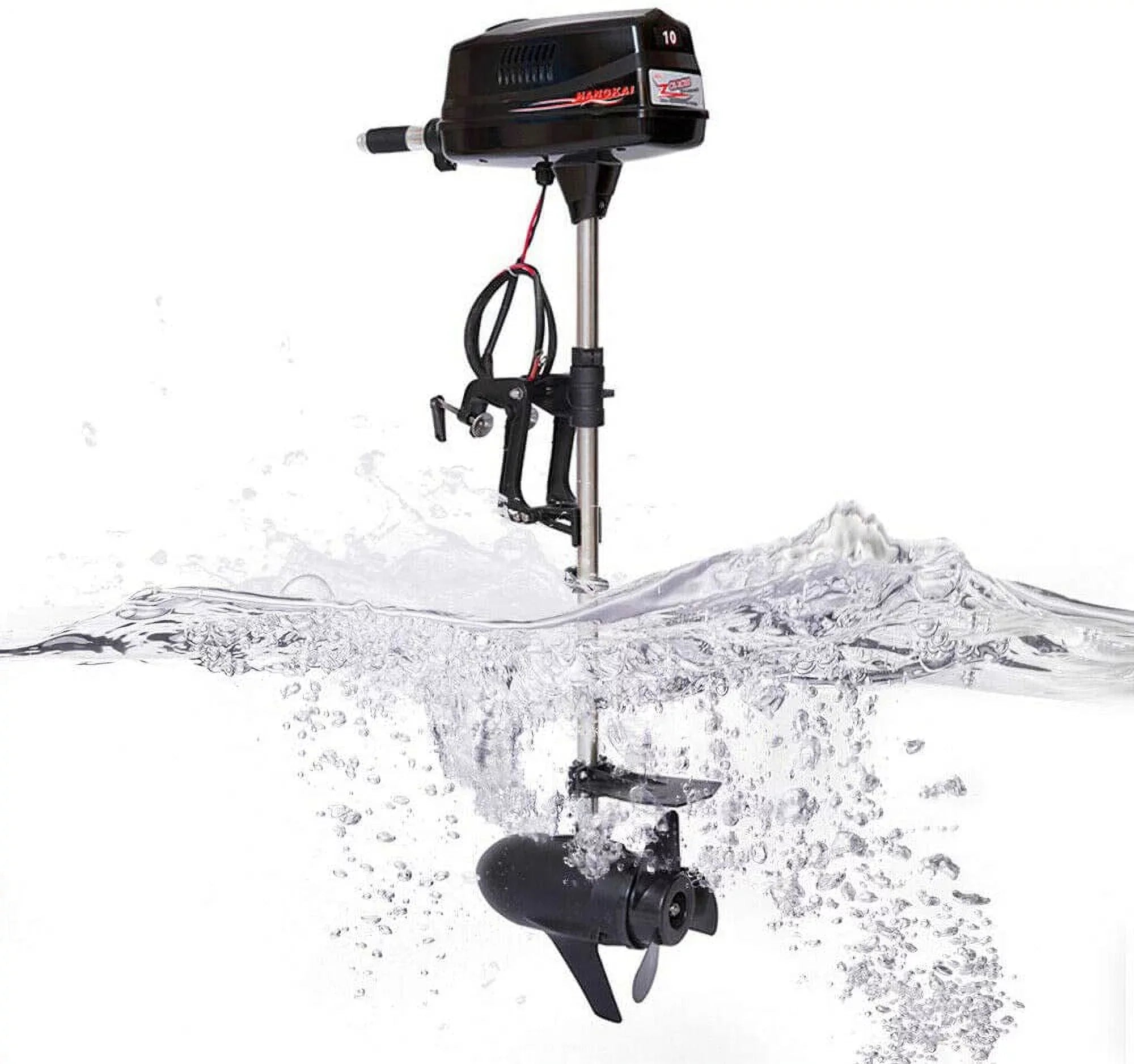 Miumaeov 10HP Electric Outboard Motor Brushless Ship Engine Tiller Control Heavy Duty Outboard Trolling Motor 60V 2200W Fishing Craft Engine for Kayak Fishing Watercraft Canoe Trolling Propeller