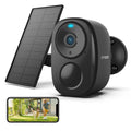 Outdoor Security Camera Wireless WiFi, PTZ 360° View, Spotlight & Siren, 2K/3MP Color Night Vision, Solar Outdoor Security Camera, White