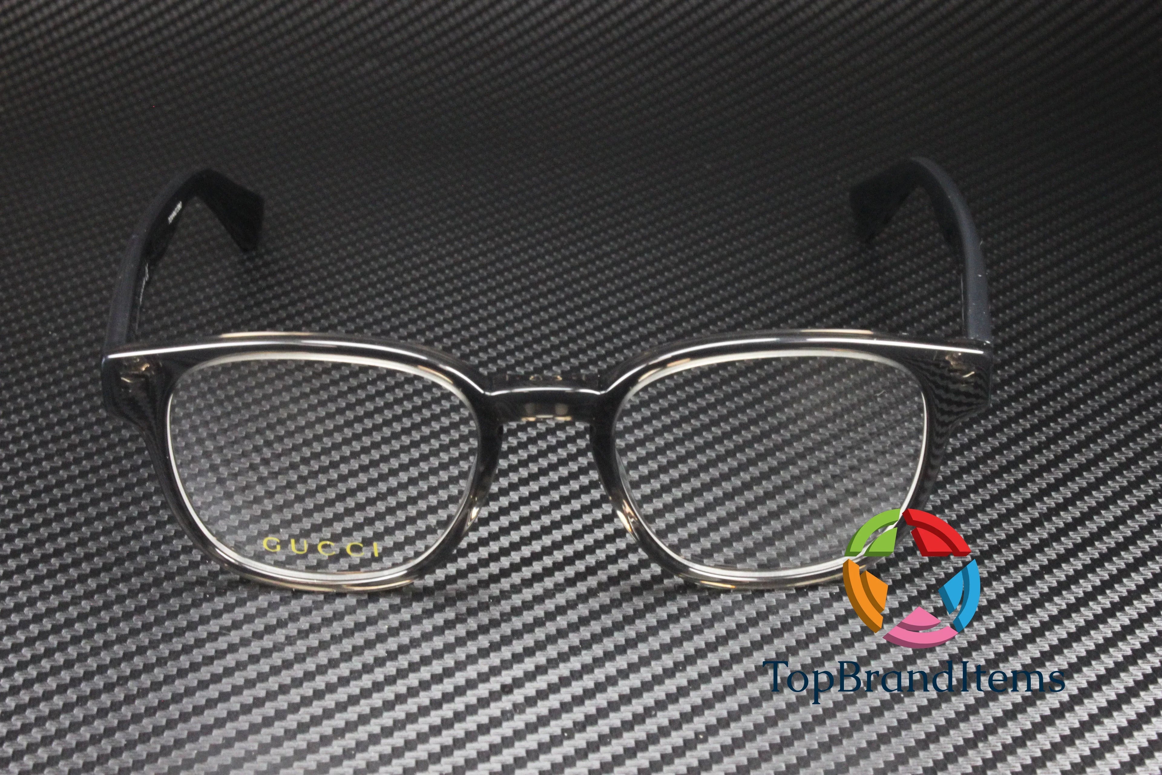 GUCCI GG0927O 004 Rectangular Square Grey Shiny Demo Lens 49 mm Men's Eyeglasses