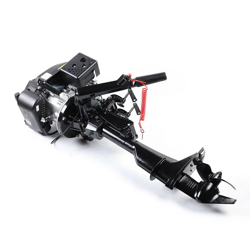 6 HP 4-Stroke Heavy Duty Outboard Motor Fishing Craft Engine Air Cooling System
