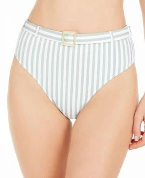 WeWoreWhat JADEITE Striped Emily High-Waist Bikini Swim Bottom, US X-Large